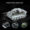 Military Army 1:28 Tiger Heavy Tank MOC Building Model Bricks Sets Creative Blocks Toys Festival Gift For Adult Friend 1600+pcs