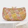 White Butterfly Flower Evening Bag Rhinestone Diamond Hollow out Metal Crystal Clutch Purse for Women Dinner Wedding Party Bags