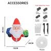 3.44FT LED Light Xmas Inflatable Gift Bag Santa Claus Toy Yard Party Decor Ornaments Home Decor Supplies Christmas Holiday Gifts
