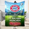Bayern Munich Soccer Poster Customize Your Name Blanket Cozy Personalized Blanket Comfortable Perfect for Office Chair Bedding Nap Livingroom