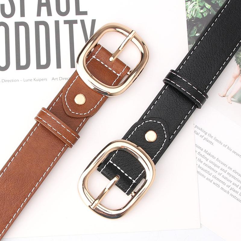 European and American fashion women's jeans belt casual simple women's belt Korean version dress decorative belt