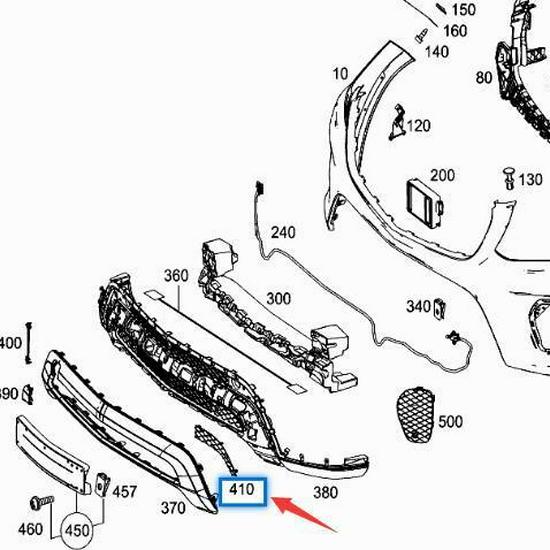 1668858822 1668858922 Deflector Cover for Mercedes-Benz GL/GLS W166