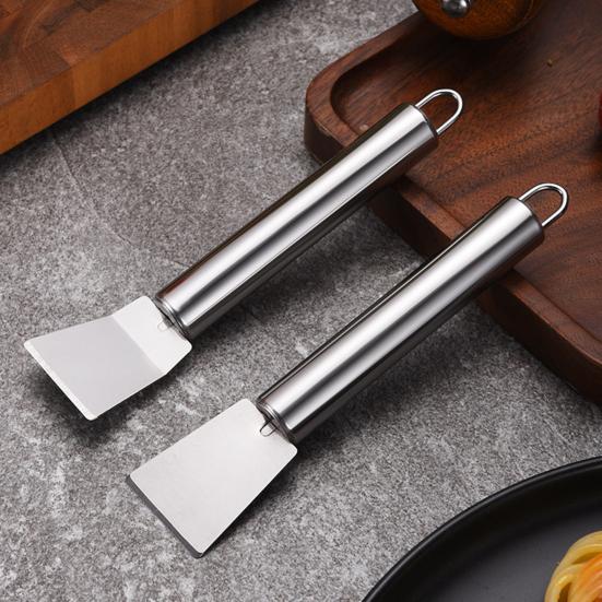 Stainless Steel Cleaning Shovel Kitchen Tool with Hanging Holes Easy To Use Reusable Rust-Resistant Ice Thawing Scraper for Cafe Restaurant Bakery