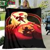 3D Game God of War Pattern Blanket Star Art Flannel Thin Blanket Portable Home Travel Office Lunch Break Blanket Birthday Gift