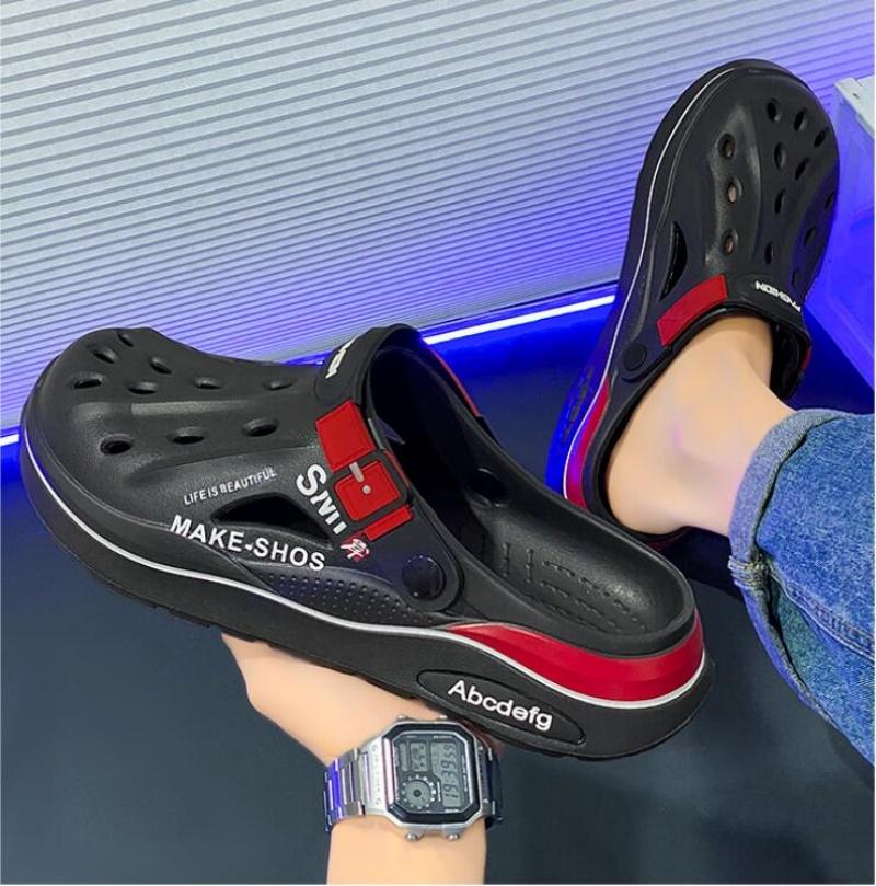 Summer Men Clogs Slippers Fashion EVA Insole Men Slippers with Arch Support Waterproof Garden Shoes For Men Beach Shoes