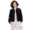 Spring and Autumn New Fashion Lapel Soft Leather Top Jacket Women's Versatile Skinny Casual Jacket Women's Trend