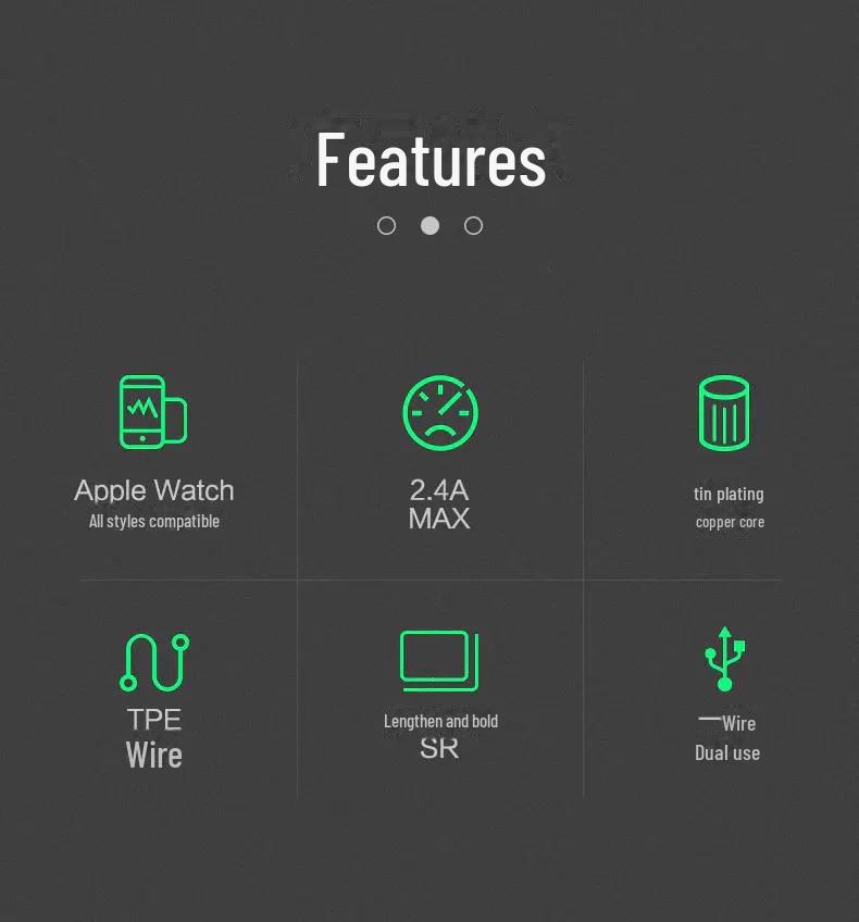 PISEN iWatch 2-in-1 Lightning & Wireless Magnetic Charging Cable