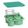 Silicone Cylinder Ice Tray with Lid Portable Popsicle Maker Easy Release Ice