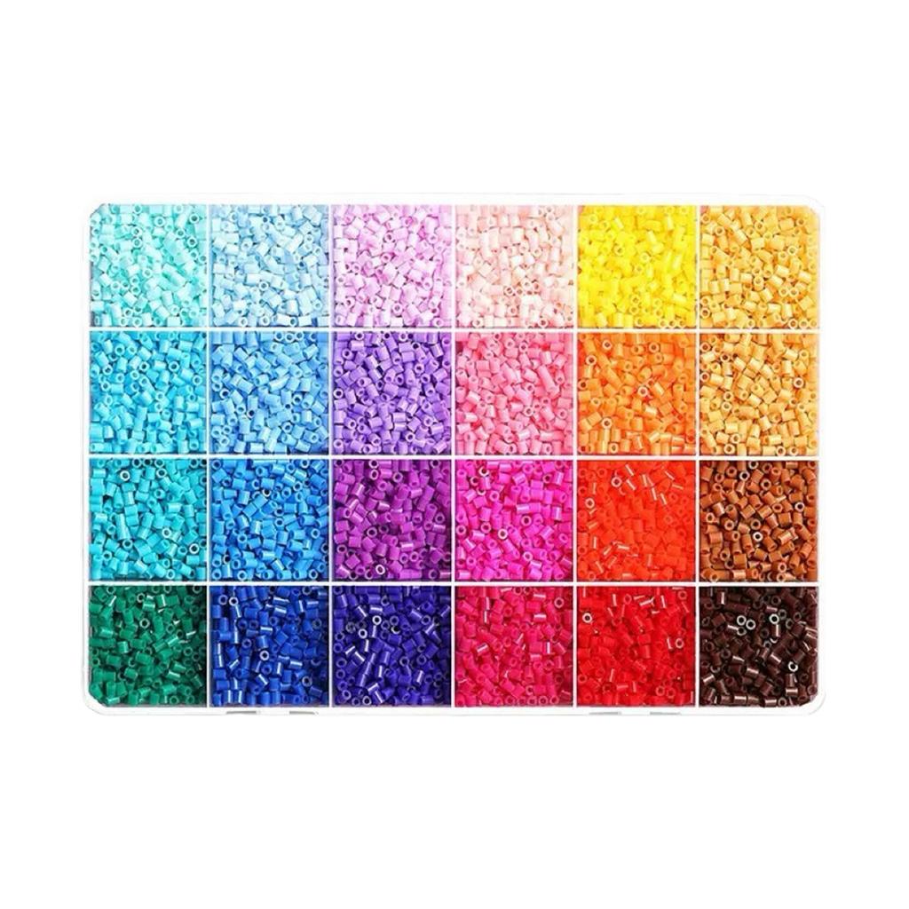 2.6MM Plastic Ironing Beads DIY Color Puzzle Fuse Beads Kit Lightweight & Portable for Indoor Entertainment Party Activities