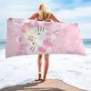 Sanrio Hello Kitty Print Beach Towel - Quick-Dry Soft Microfiber, Lightweight Sandproof Foldable Towel for Swim, Yoga, Gym,