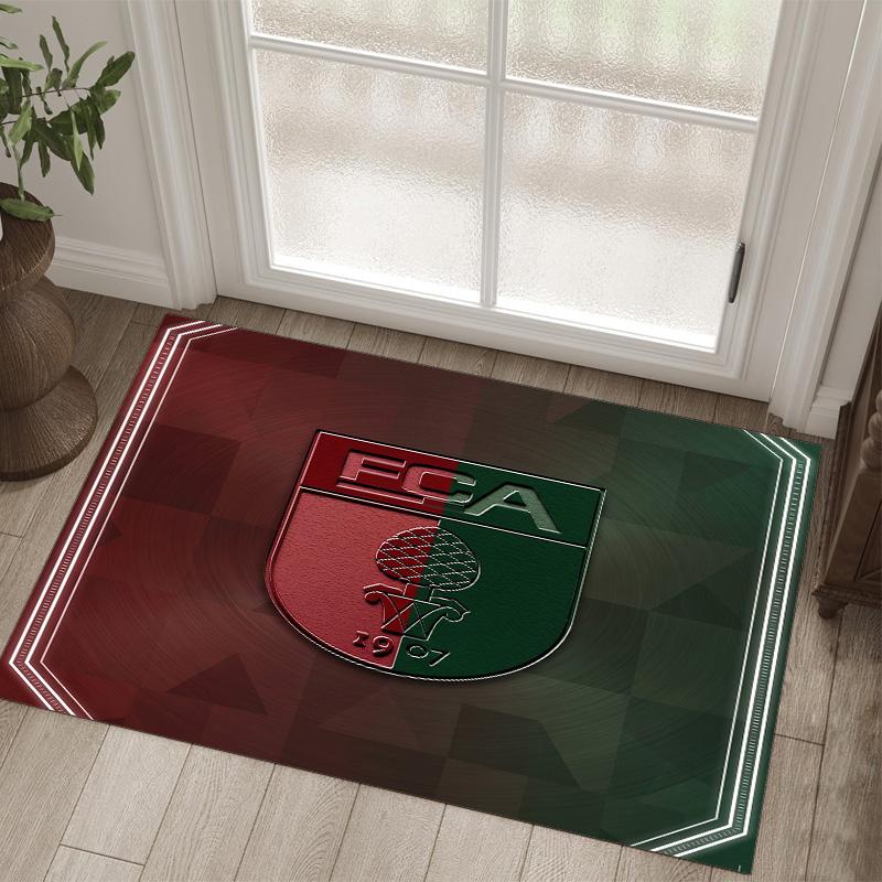 FC Augsburg FC Design Crystal Velvet Carpet Cozy Non?Slip Printed Rug For Bedroom Living Room Entrance