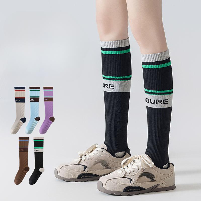 Professional Yoga Calf Socks, Women's Sports Muscle Energy Pressure Elastic Socks, Running, Fitness, Cycling Slimming Long Stockings