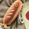 Cute Toast Bread Pencil Case Cartoon Stationery Box Bread Shaped Pencil Box