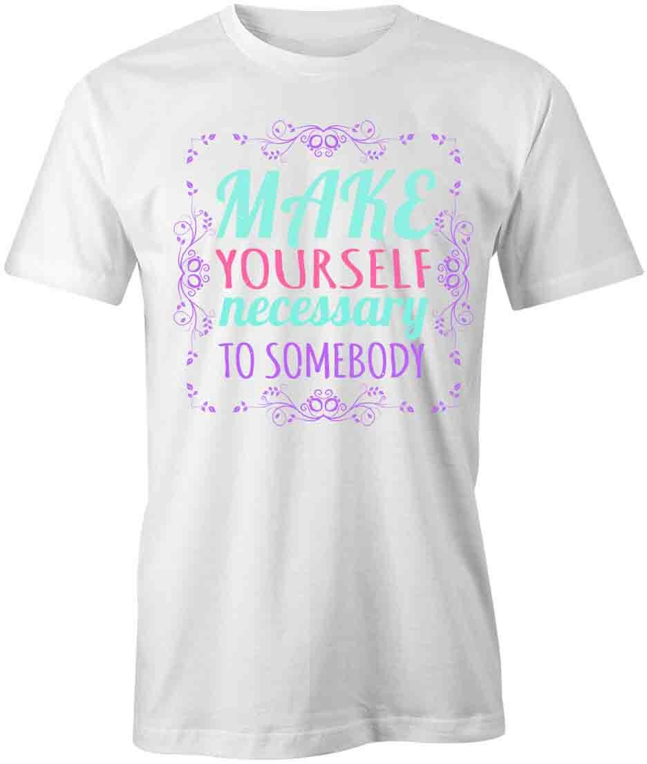 MAKE YOURSELF NECESSARY TShirt Tee Short-Sleeved Cotton WHOLESOME S1WCA1014 M