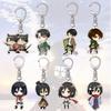 Attack on Titan Schreibtischdeko Schlüsselanhänger, Levi Mikasa Anime Zimmerdekoration Schmuckstück