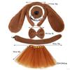 Puppy Dog Ears and Long Tail Hair Clip Faux Dress Up Cat Ear Lolita Hoop