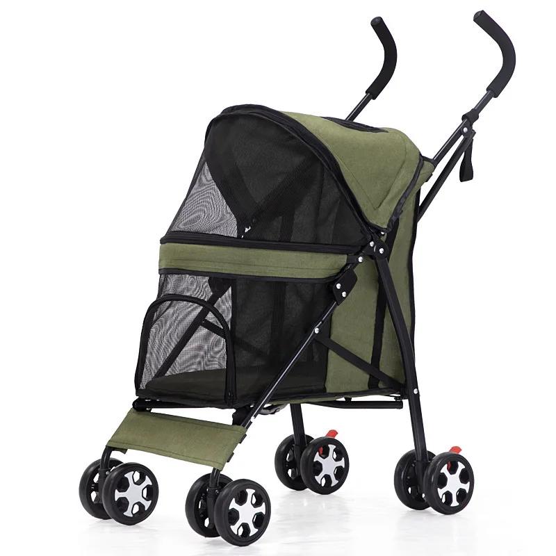 Pet Trolley Foldable Go Out Dog Cart Cat Bag Breathable Pet Scooter