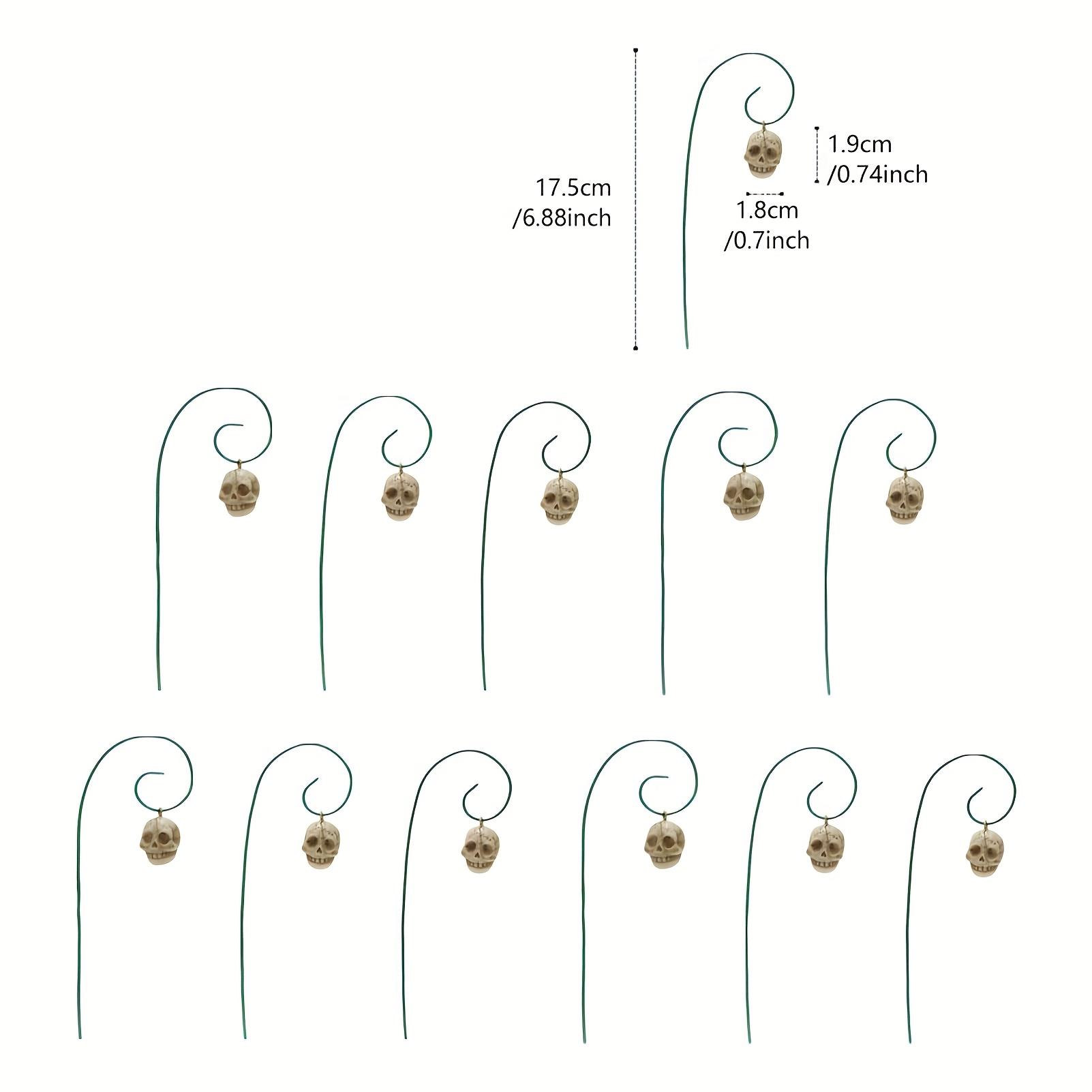 

12pcs Halloween Skull Decoration Set Bendable Wire Stake Planter Inserts for Garden Decor Skull Themed Accessories