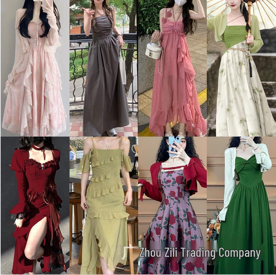 New French Sweet Girl Style Slimming Fairy Net Yarn Dress