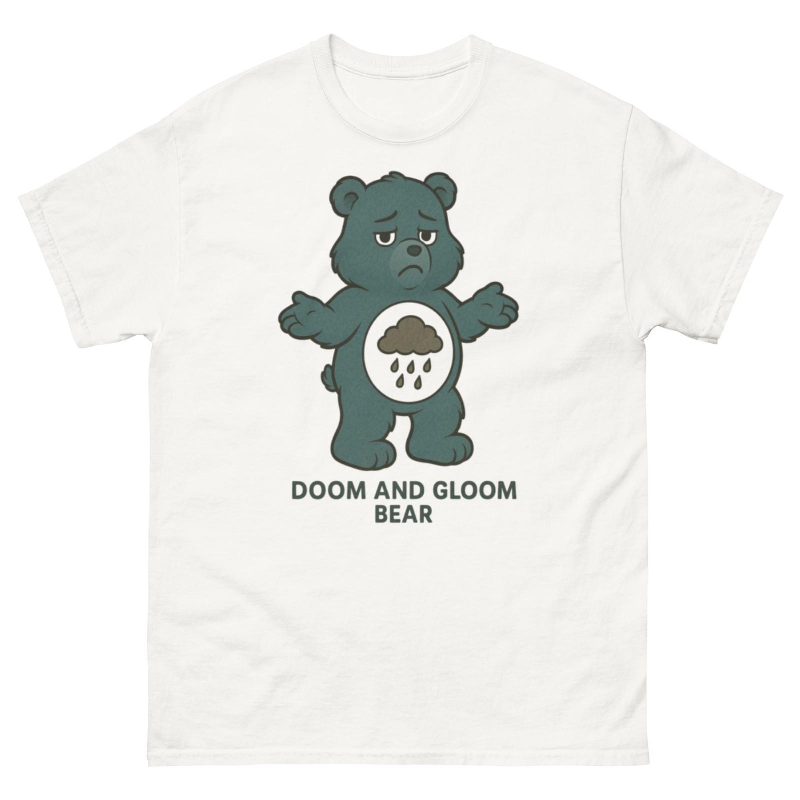 Unisex Doom and Gloom Tee, Funny Care Bear T-Shirt Mens Womens Tees Top, Care Bear Inspired Tee L