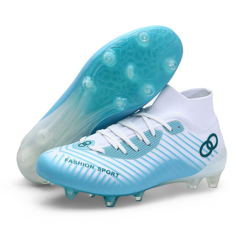 2025 Seamless Fly-woven Football Shoes, Men's and Women's High-top Middle School Students' Training Shoes, Competition Long Nail Broken Nail Shoes