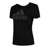 Adidas Logo Print Round Neck Pullover Casual Sports Short Sleeve T-Shirt Women T-Shirts Black CV4594