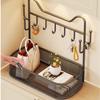 Space Saving Metal Storage Organizer Wall Mountable Entryway Storage Rack  Hallway Use