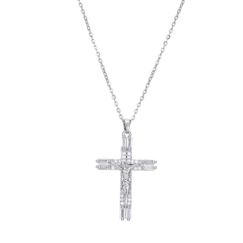 Collier Croix Premium Polyvalent Personnalité Tendance Homme Et Femme Accessoires Collier Délicat