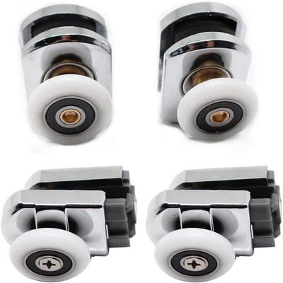 Badezimmertürrollen Home Pulley Wheels Glasschiebetür-Rolle aus Aluminium Duschkabine Ersatztüren Zubehör