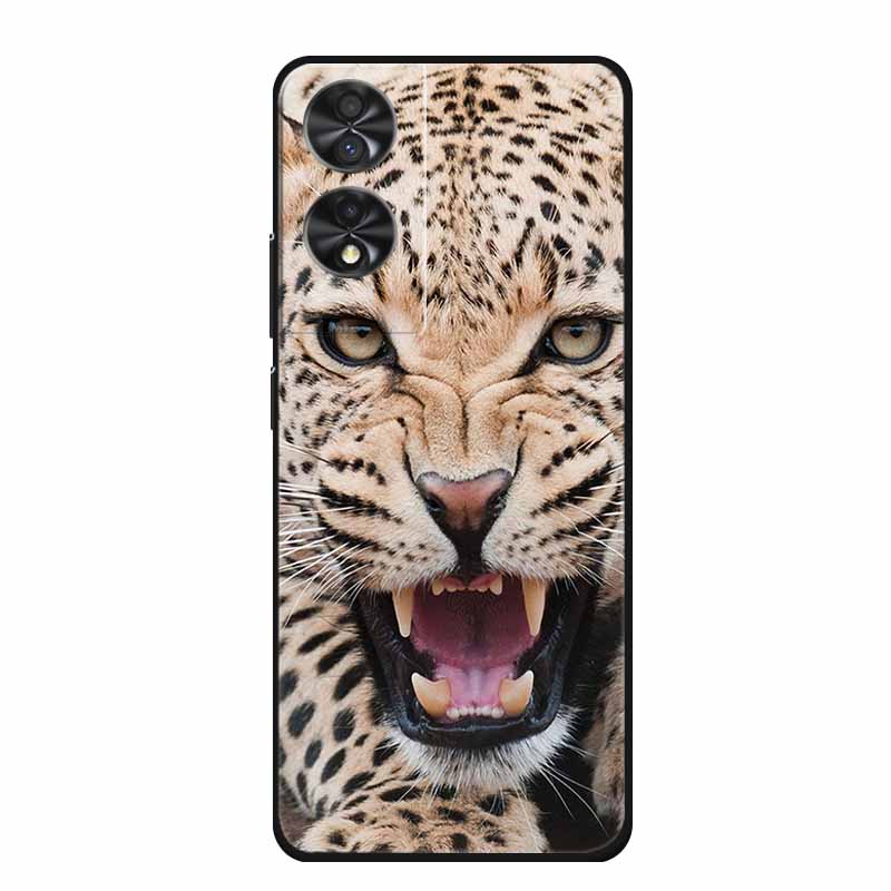Para TCL 40 NxtPaper 4G 6.78" Funda Animales TPU Silicona Suave Fundas de Teléfono Cubierta para TCL40 NxtPaper Protector Lobo Dibujos Animados Coque