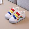 Child Boy Girl Canvas Hook Loop Flat Rainbow Shoes Spring Leisure Kids Non-slip Comfort Sneakers Shoe Toddlers Tennis Shoes