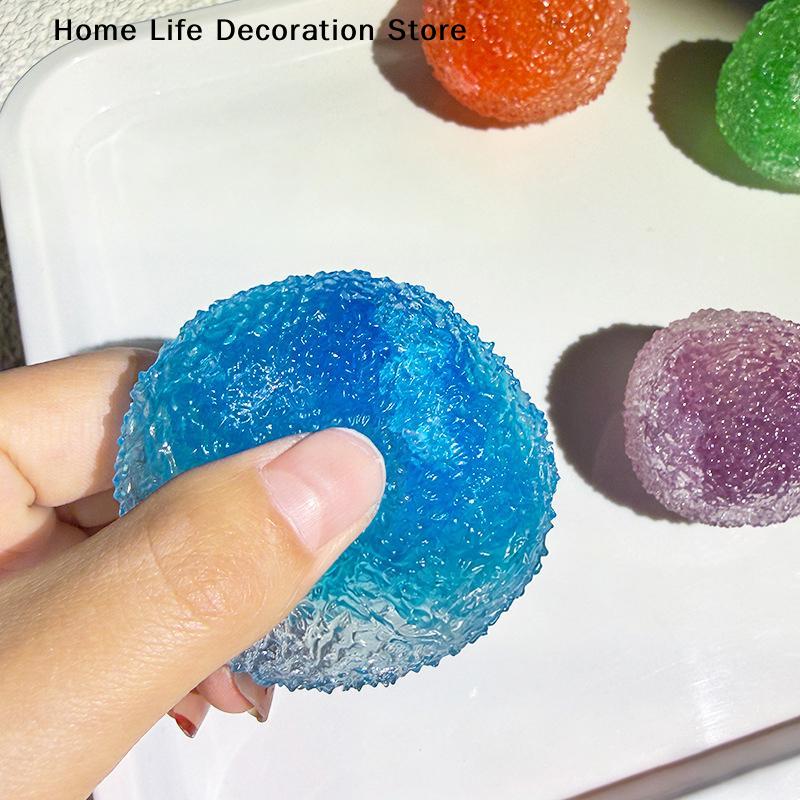 Sensory Stress Reliever Reusable Slushie Squeeze Ball with Crunchy Crackling Noise Creative Moldable Fidget Putty for Kids Adult