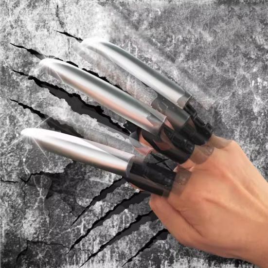 6Pcs Mechanical Retractable Wolf Claw Luminous Kids Adults Expandable Wolf Claw Halloween