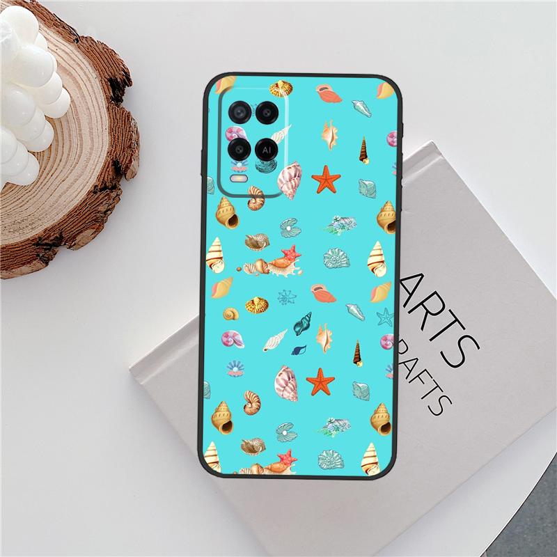 Seashell Shell Sea Art Case For Oppo A80 A78 A98 A40 A60 A18 A38 A58 A15 A17 A77 A74 A94 A54 A57S A16 A76 A96 Cover