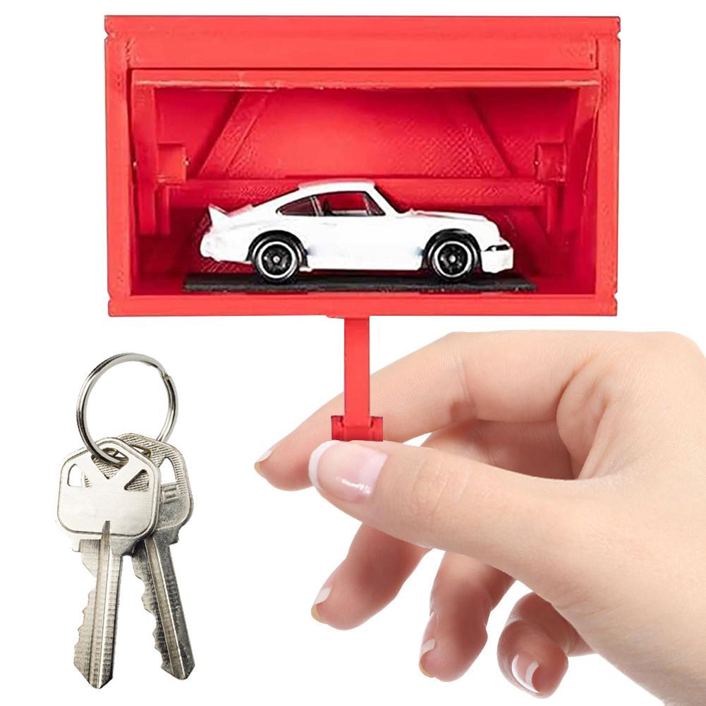 Car Garage Key Holder Front Door Car Key Holder Creative Wall Mount Key Organizer Garage Shaped Key Holder for Cars Enthusiast