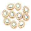 10pcs/lot Sunflower Waterdrop Rhinestones Metal Gold Claw Bottom Acrylic Rhinestones Beads DIY Earrings Headwear Jewelry Making