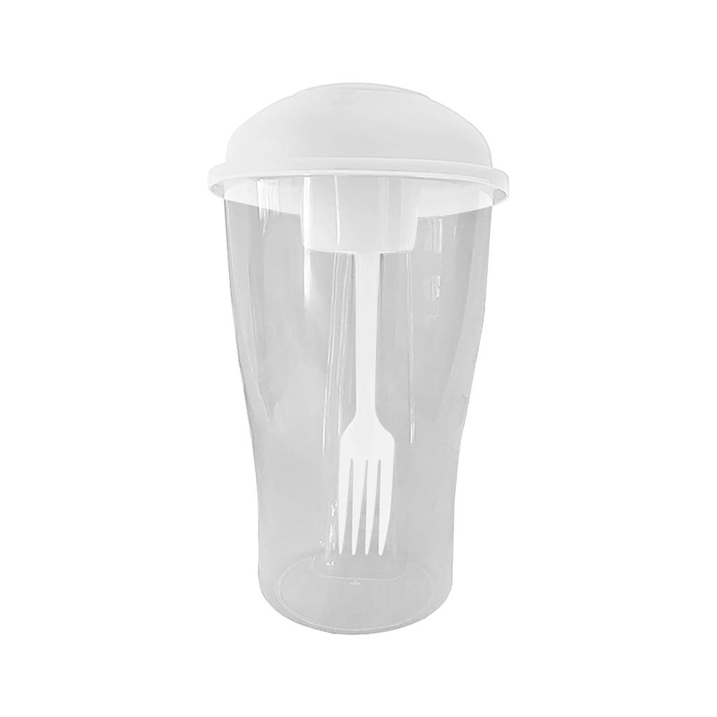 Fresh Fruit & Vegetable Cup Food Shaker With Dressing Container & Fork Fresh Fruit Container Food Portion-control Container