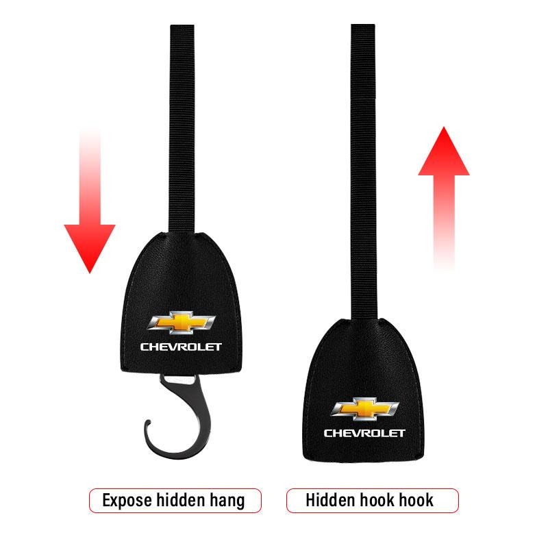 For Chevrolet KM0Leather Car Seat Back Hooks Portable Hanging Bag Rack for Chevrolet Crvalier Malibu Captiva Cruze Silverado Spark Valve Stems