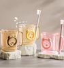 Transparent Mouthwash Cup Set Creative Plastic Toothbrush Cup Couple Washing Cup for Home