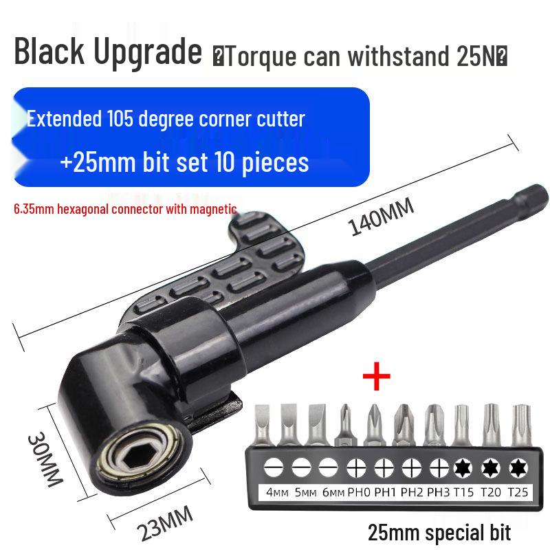 90° Hochdrehmoment Flexwellen-Adapter für Bohrmaschine & Schraubendreher