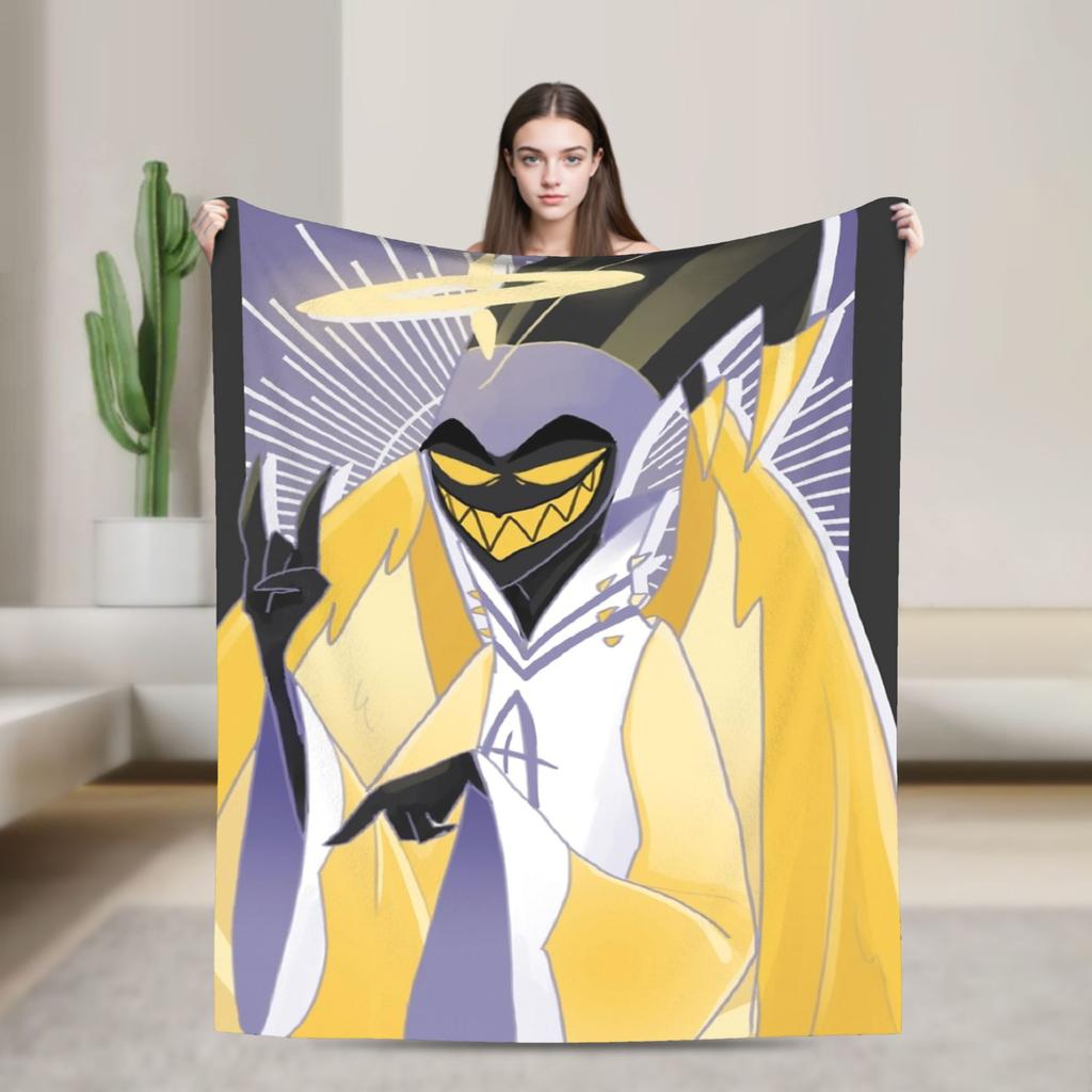 Hazbins Hotels Cartoon Blanket Fleece Textile Decor Breathable Ultra-Soft Throw Blanket for Home Travel Bedspreads