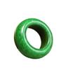 Men's Large Bright Green Jade Emerald Dragon Ring