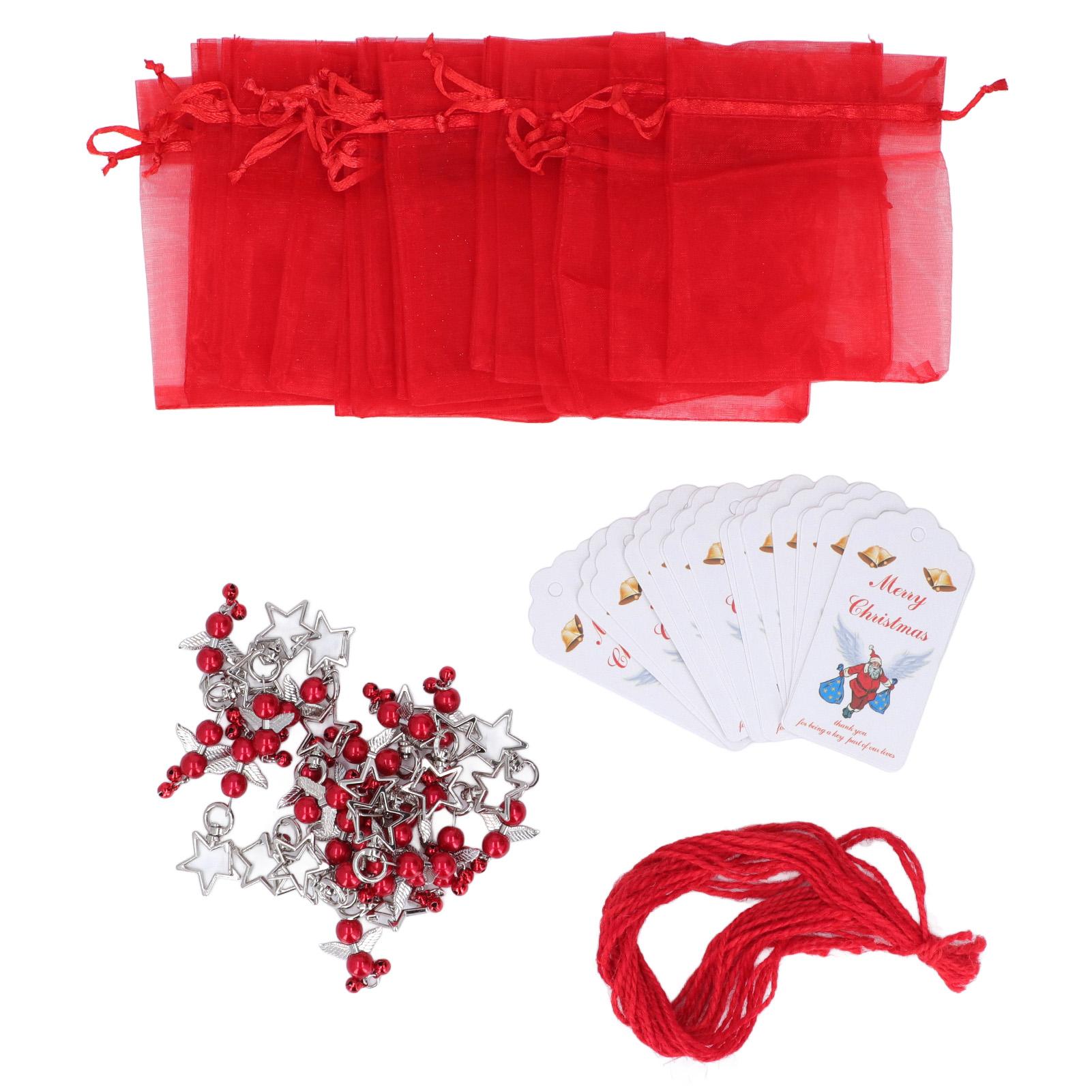

20 Sets Christmas Decoration Star Keychain Exquisite Christmas Tree Decoration Pendant Gifts for Party Home