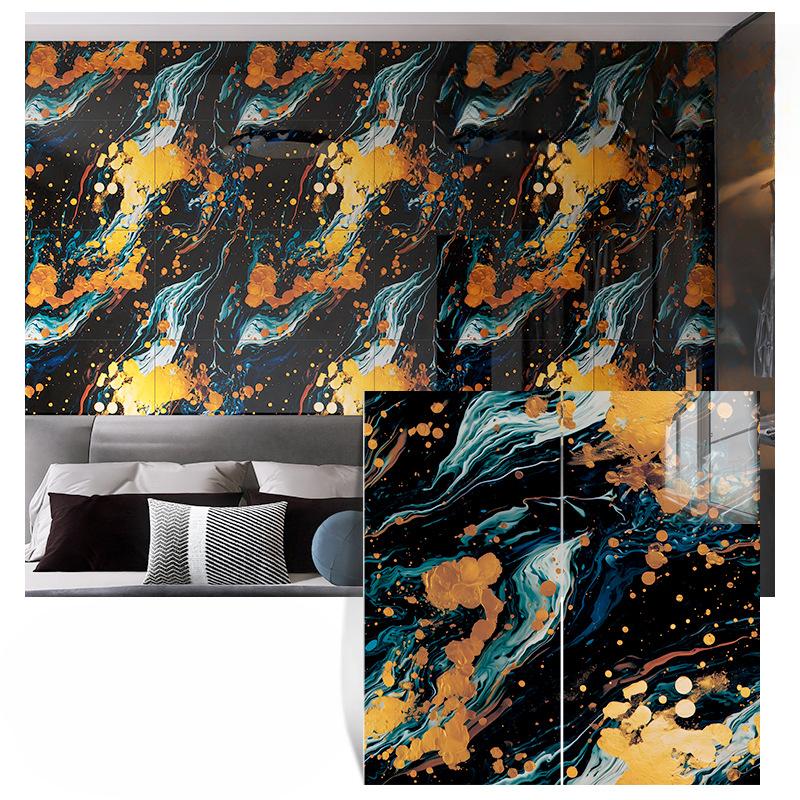 600mm×300mm Marmor Kjøkken Oljebestandig Film Komfyr Vanntett Fuktsikker Selvklebende Tapet Benkeplate Skap Renovering Fliseklistremerke