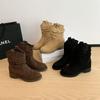 Women's Shoes Versatile Retro Stacking Boots Women's New Autumn Temperament Thin Thick Heel Short Boots Small Height-increasing Boots