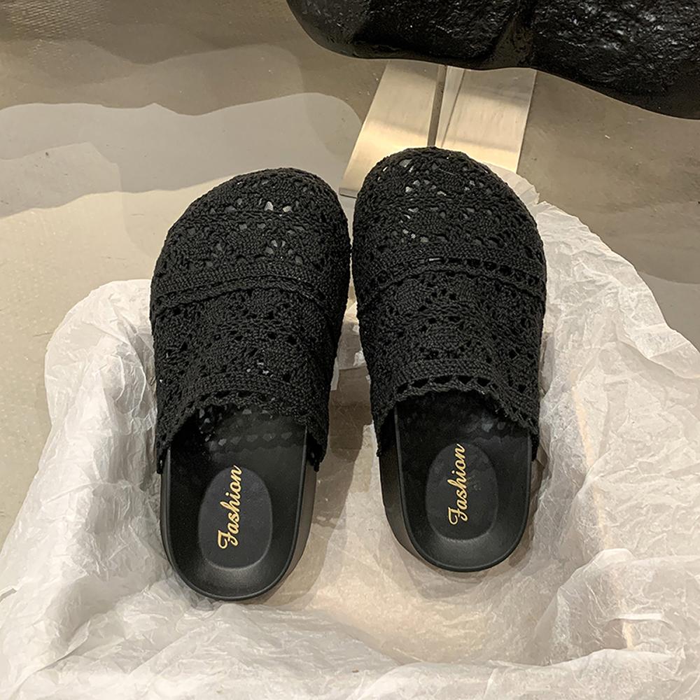 Platform Women Slippers Flats Casual Mules Shoes Designer Sandals 2025 Summer Fashion Slides New Slingback Mujer De Zapatillas