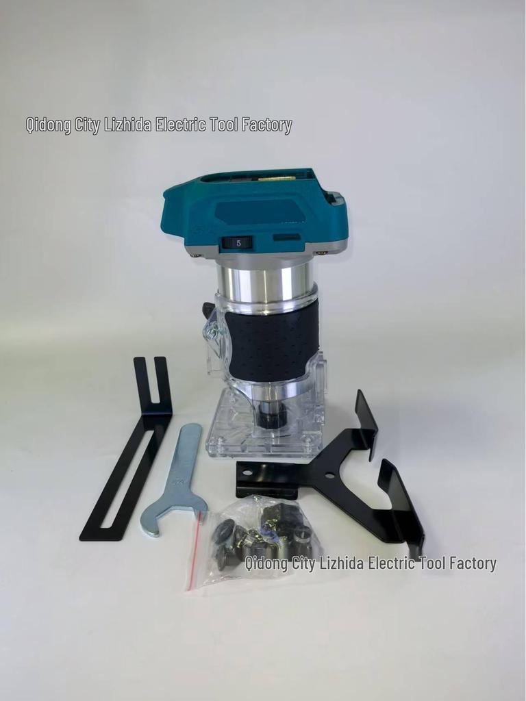Brushless Lithium Trimmer & Engraving Wood Router: Multifunctional Electric Tool for Slotting, Milling, and Grooving.