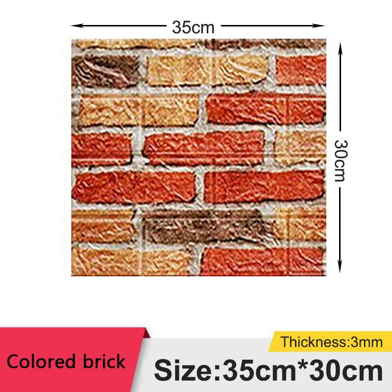 1/5/10pcs 35*30cm Wallpaper Self-adhesive 3d Bedroom Decoration Wall Waterproof Moisture-proof Soft Package Wallpaper