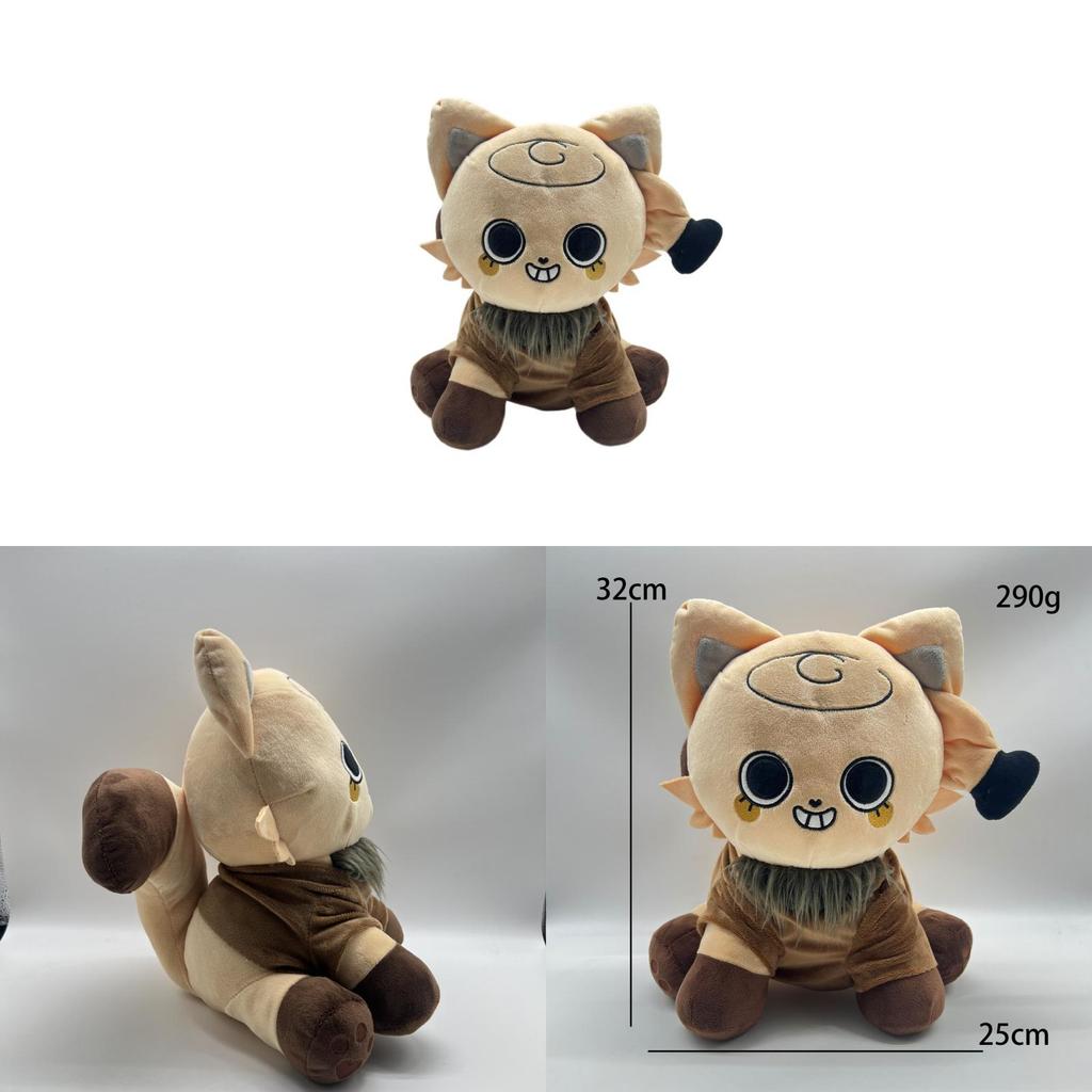 Dandys World Plush Cat Toy With Soft Short Plush For Kids And Adults