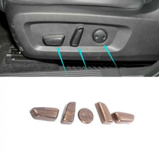 Peach Wood Grain 5X Car Seat Switch Button Cover Trim For Nissan Rogue -2024
